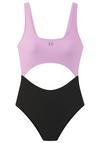 LASCANA Active Badeanzug Badeanzug Damen - schwarz-rosa