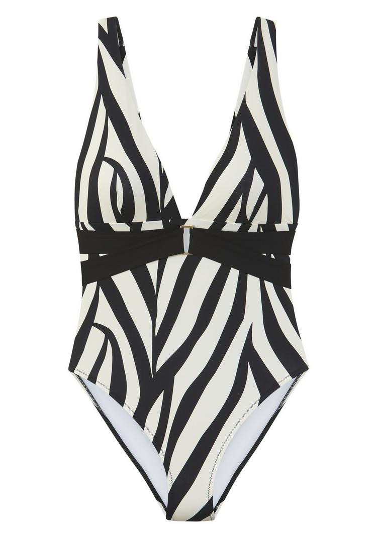 FRENCH CONNECTION FRENCH CONNECTION Badeanzug Badeanzug Damen - schwarz-creme - 0 | SportScheck