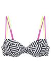 Buffalo B&uuml;gel-Bikini-Top Bikini Oberteil Damen - schwarz-wei&szlig;