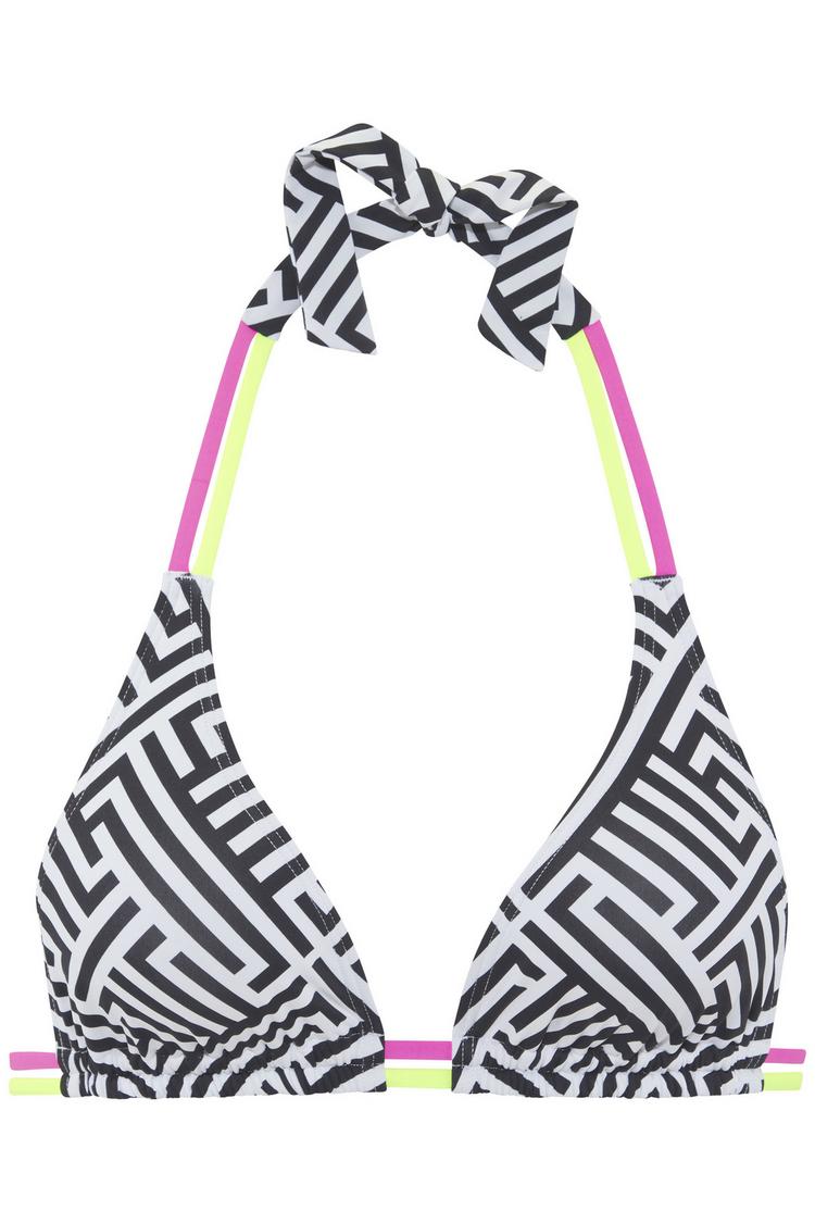 Buffalo Buffalo Triangel-Bikini-Top Bikini Oberteil Damen - schwarz-wei&szlig; - 0 | SportScheck