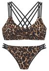 BRUNO BANANI Bustier-Bikini Bikini Set Damen - leo bedruckt