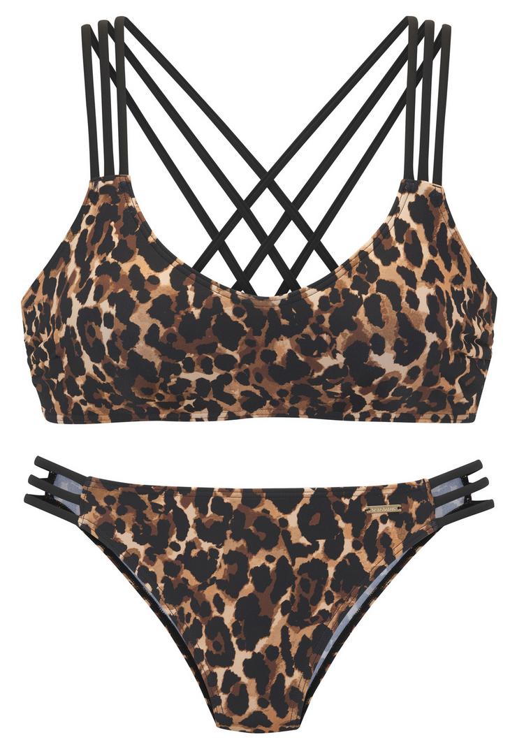 BRUNO BANANI BRUNO BANANI Bustier-Bikini Bikini Set Damen - leo bedruckt - 0 | SportScheck