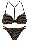 BRUNO BANANI Push-Up-Bikini Bikini Set Damen - schwarz-gold