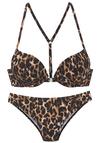 BRUNO BANANI Push-Up-Bikini Bikini Set Damen - leo bedruckt