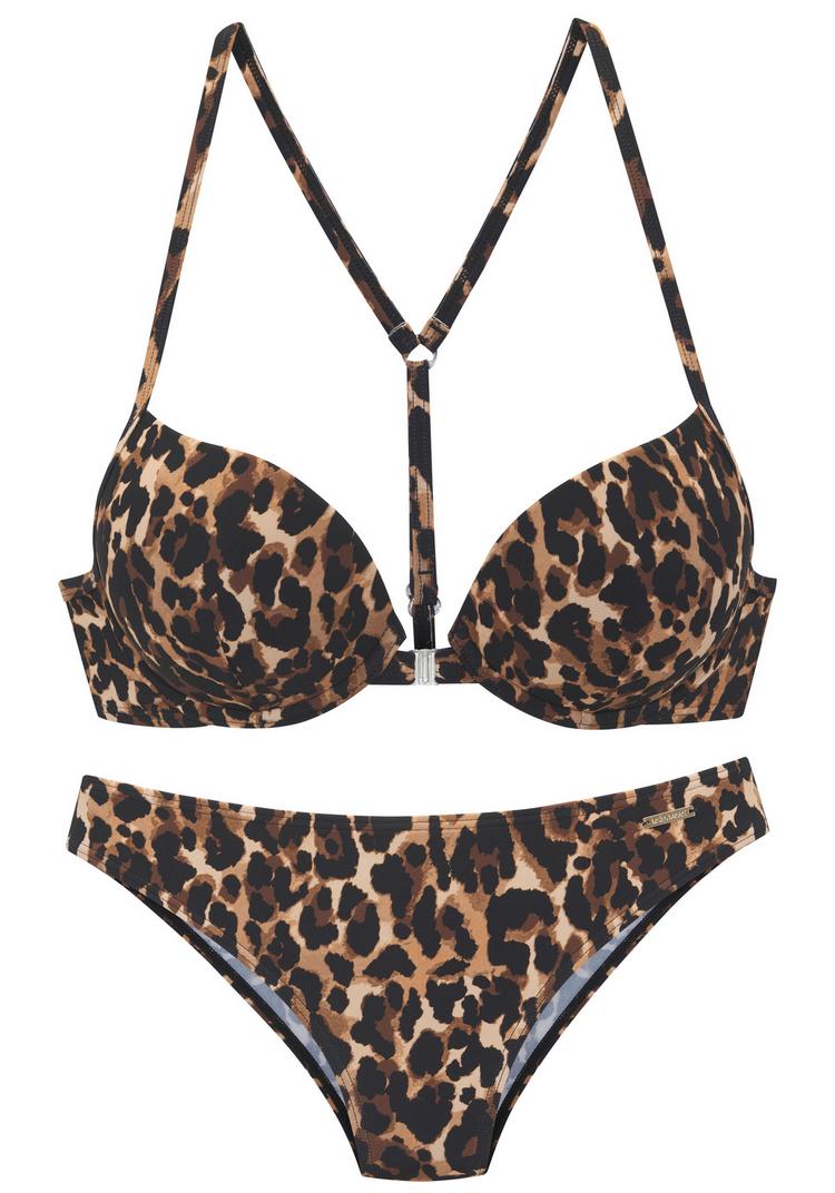 BRUNO BANANI BRUNO BANANI Push-Up-Bikini Bikini Set Damen - leo bedruckt - 0 | SportScheck