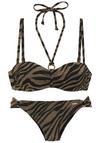 BRUNO BANANI B&uuml;gel-Bandeau-Bikini Bikini Set Damen - schwarz-gold