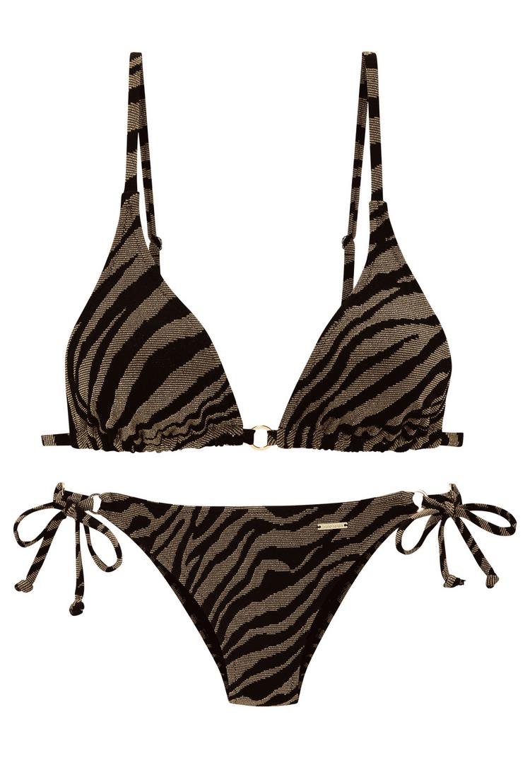 BRUNO BANANI BRUNO BANANI Triangel-Bikini Bikini Set Damen - schwarz-gold - 0 | SportScheck