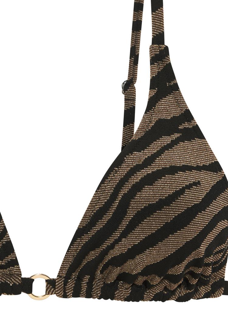 BRUNO BANANI BRUNO BANANI Triangel-Bikini Bikini Set Damen - schwarz-gold - 0 | SportScheck