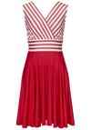 Lascana Sommerkleid Tr&auml;gerkleid Damen - wei&szlig;-rot gestreift