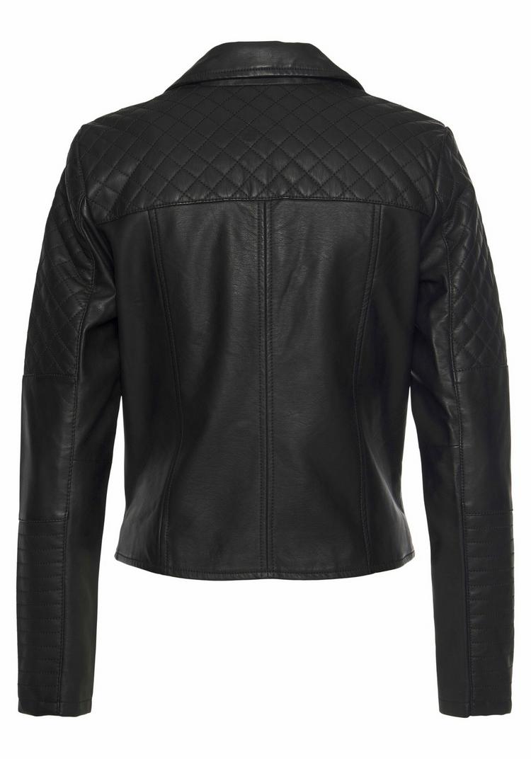 Lascana Lascana Lederimitatjacke Kunstlederjacke Damen - schwarz - 0 | SportScheck