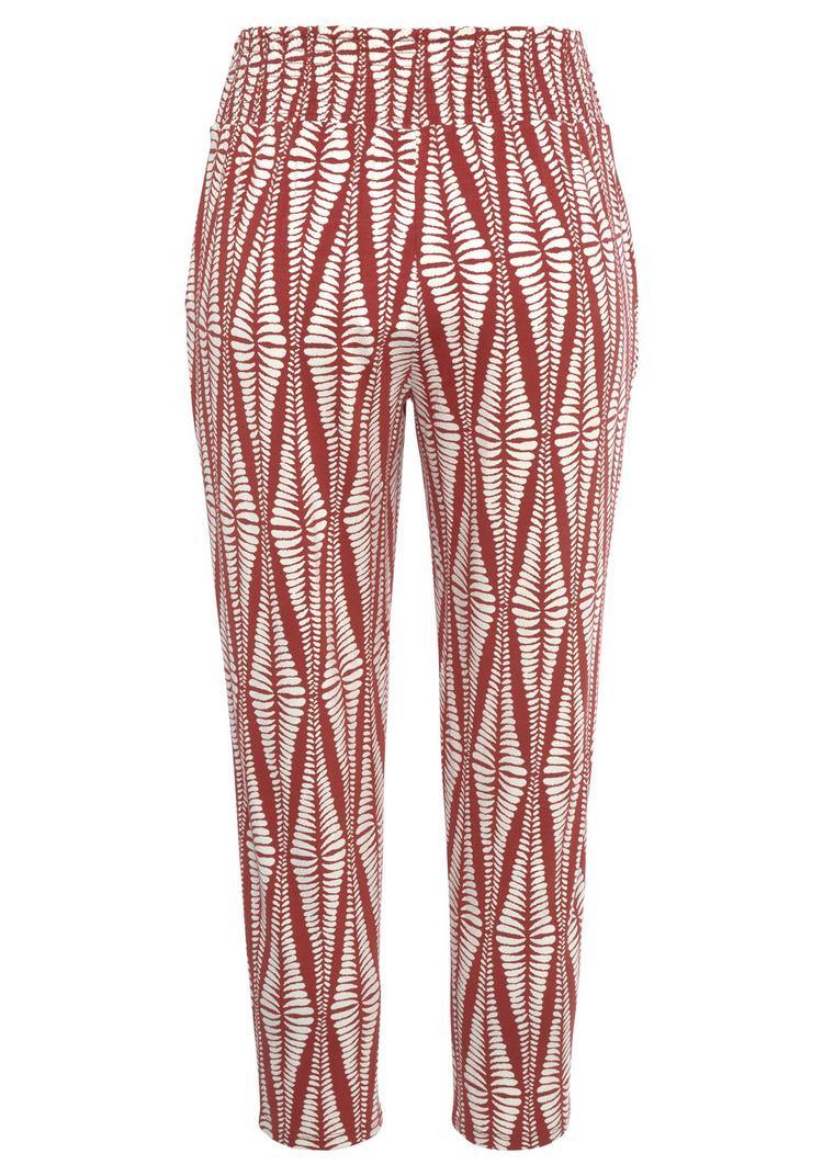 Lascana Lascana 7/8-Hose Printhose Damen - terracotta-creme bedruckt - 0 | SportScheck