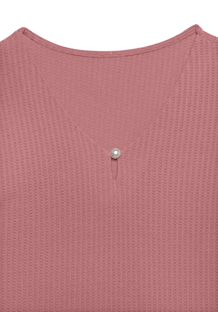 Lascana Lascana Kurzarmshirt T-Shirt Damen - beere - blau - 3 | SportScheck