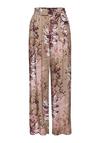 Lascana Palazzohose Stoffhose Damen - taupe-beere bedruckt