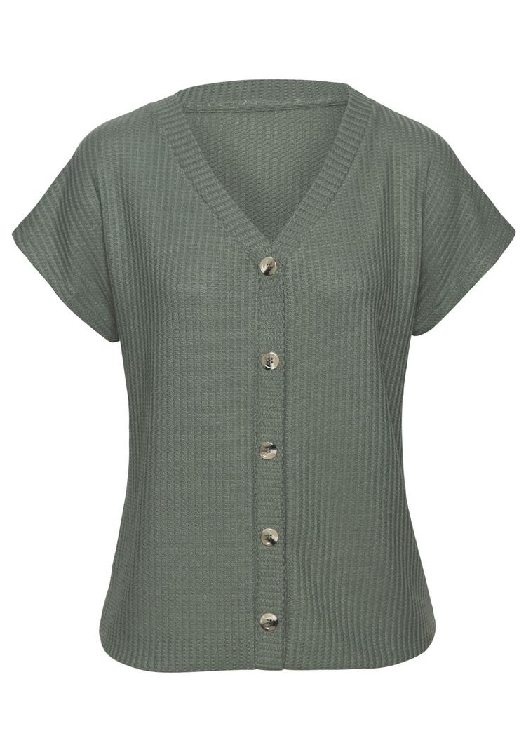 Lascana Lascana Kurzarmshirt T-Shirt Damen - khaki - 0 | SportScheck