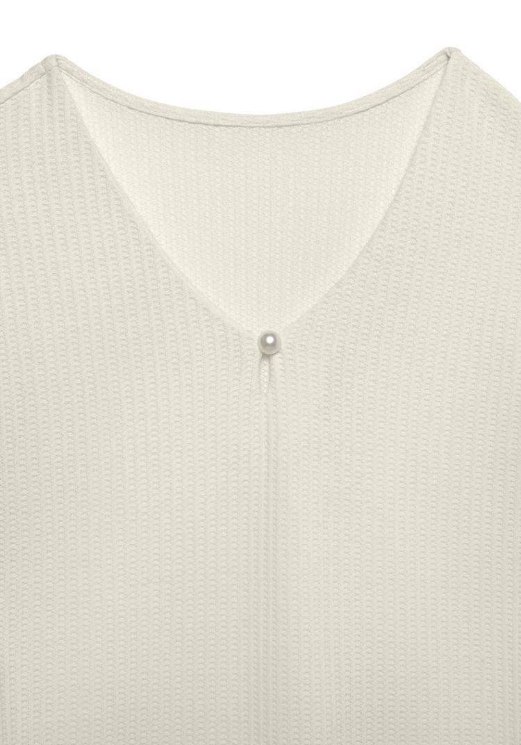 Lascana Lascana Kurzarmshirt T-Shirt Damen - creme - navy - 1 | SportScheck