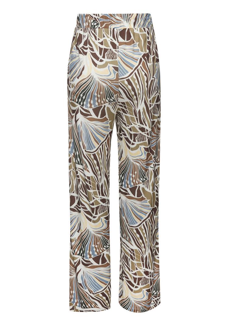 Lascana Lascana Palazzohose Stoffhose Damen - creme-khaki-hellblau-braun bedruckt - 0 | SportScheck
