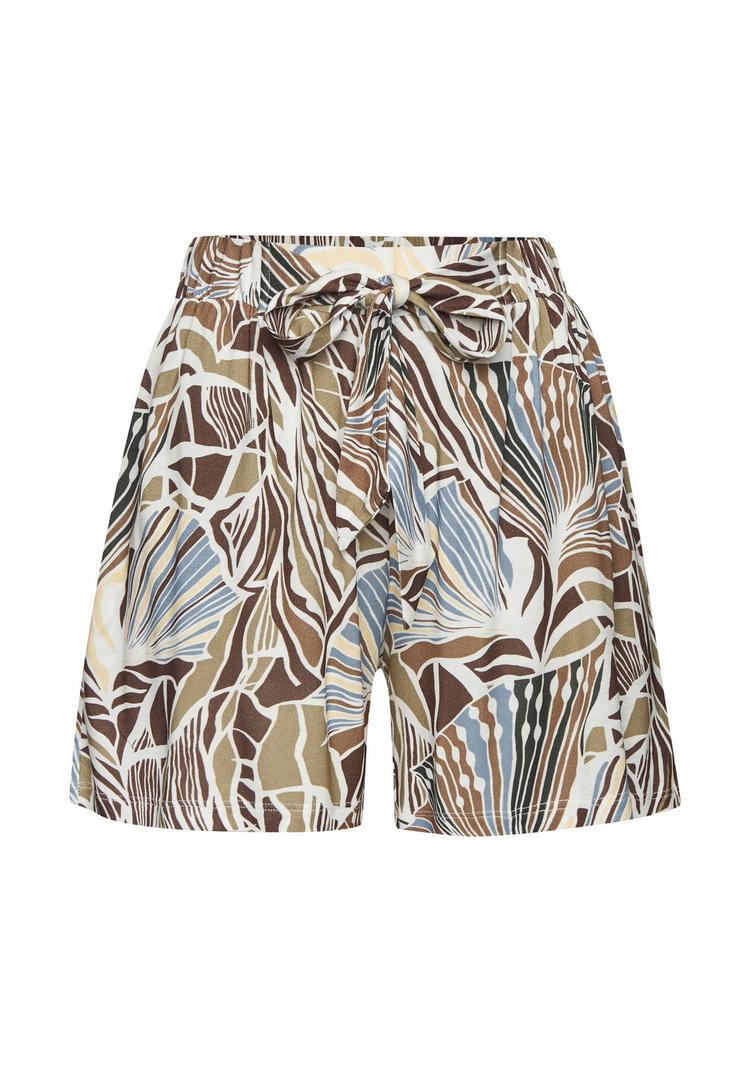 Lascana Lascana Strandshorts Shorts Damen - creme-khaki-hellblau-braun bedruckt - 0 | SportScheck
