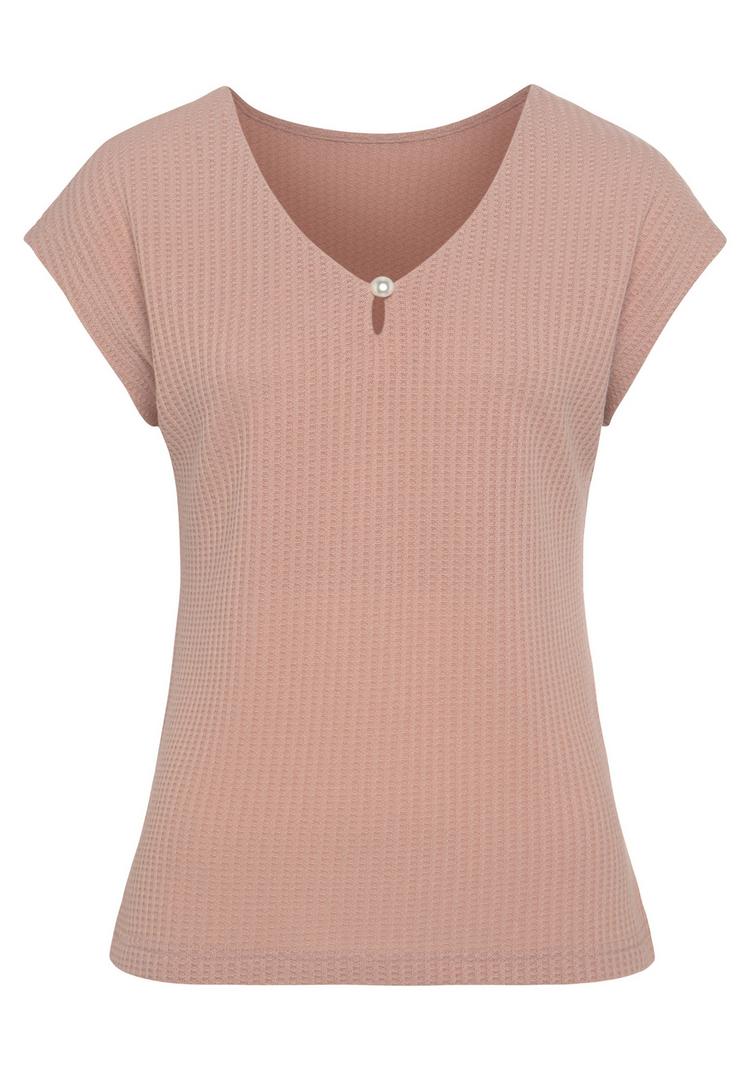 Lascana Lascana Kurzarmshirt T-Shirt Damen - rose - mint - 0 | SportScheck