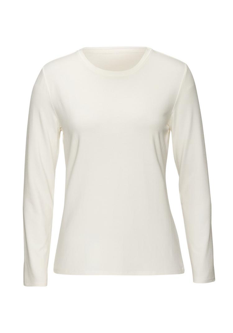 Lascana Lascana Langarmshirt Langarmshirt Damen - creme - schwarz - 3 | SportScheck