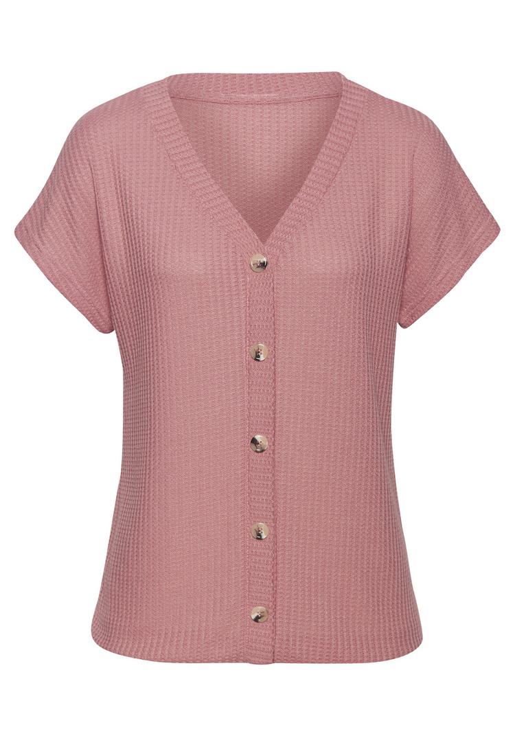 Lascana Lascana Kurzarmshirt T-Shirt Damen - beere - 0 | SportScheck