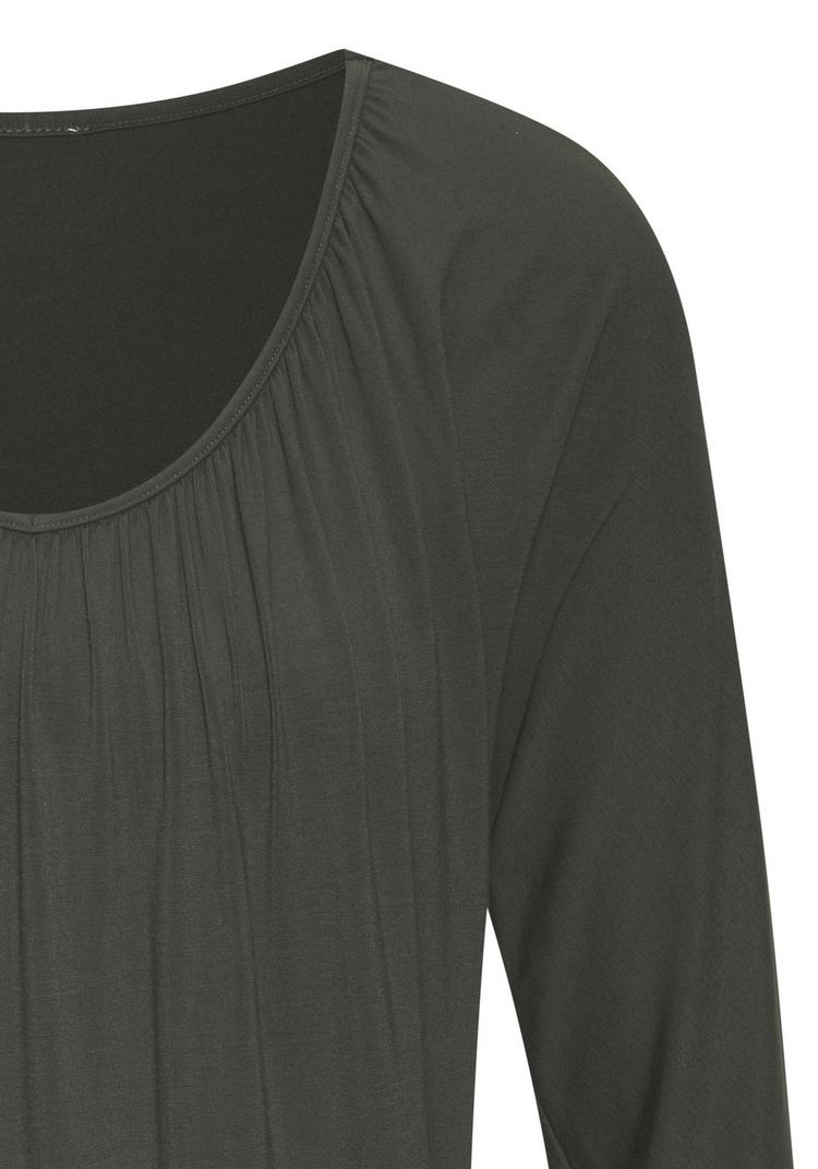 Lascana Lascana 3/4-Arm-Shirt Longshirt Damen - graugr&uuml;n - schwarz - 0 | SportScheck