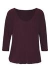 Lascana 3/4-Arm-Shirt Longshirt Damen - aubergine
