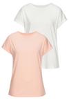 Vivance T-Shirt T-Shirt Damen - peach - wei&szlig;