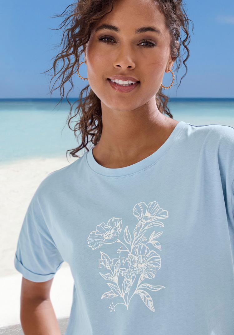 Vivance Vivance T-Shirt T-Shirt Damen - himmelblau - 1 | SportScheck