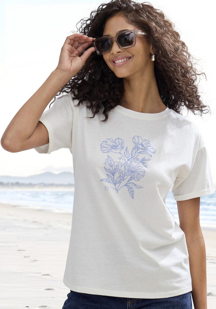 Vivance Vivance T-Shirt T-Shirt Damen - creme - 1 | SportScheck