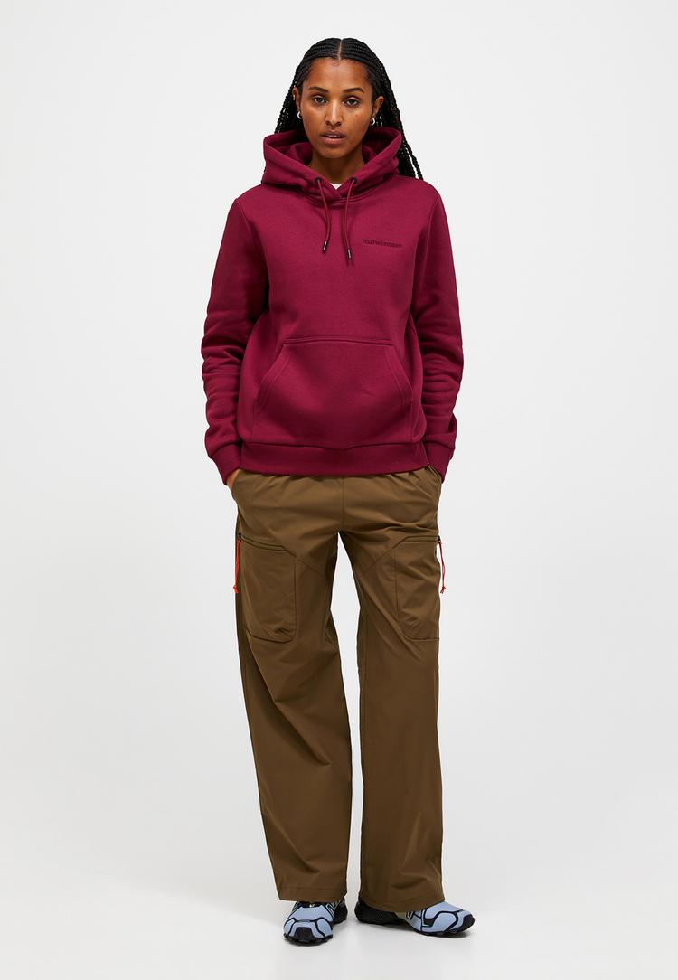 Peak Performance Peak Performance W Original Small Logo Hood Sweatshirt Damen - weinrot - 0 | SportScheck