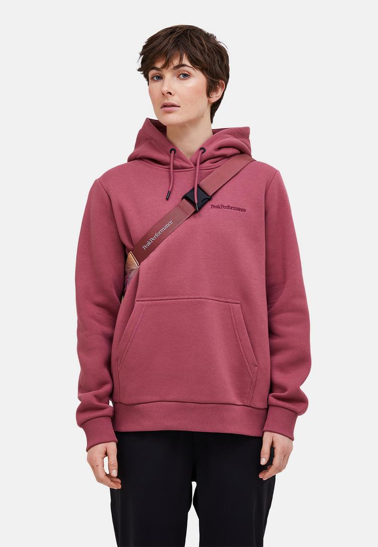 Peak Performance Peak Performance W Original Small Logo Hood Sweatshirt Damen - rotviolett - 0 | SportScheck