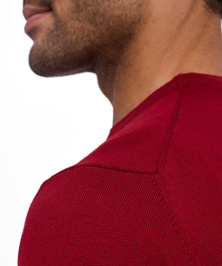 Falke Falke Merino X-Fine Crew Neck Strickpullover Herren - red velvet (8264) - 2 | SportScheck