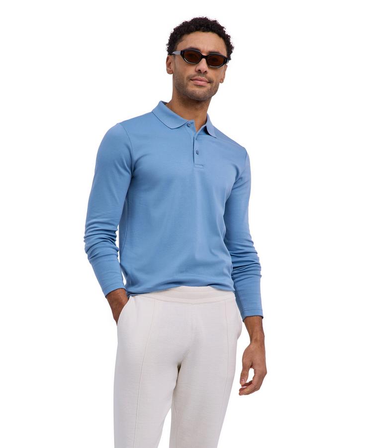 Falke Falke Pima Interlock Polo Poloshirt Herren - sky blue (6876) - 0 | SportScheck