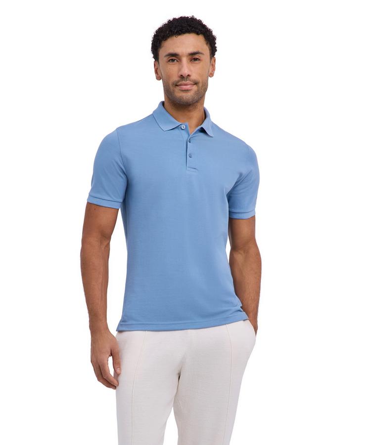 Falke Falke Pima Piqu&eacute; Polo Poloshirt Herren - sky blue (6876) - 0 | SportScheck
