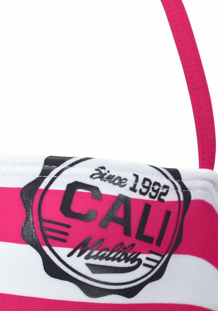 Bench Bench Bandeau-Bikini Bikini Set Damen - pink-wei&szlig; - 0 | SportScheck