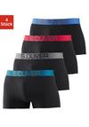 S.OLIVER Boxer Unterhose Herren - schwarz-t&uuml;rkis - schwarz-grau - schwarz-rot - schwarz-blau