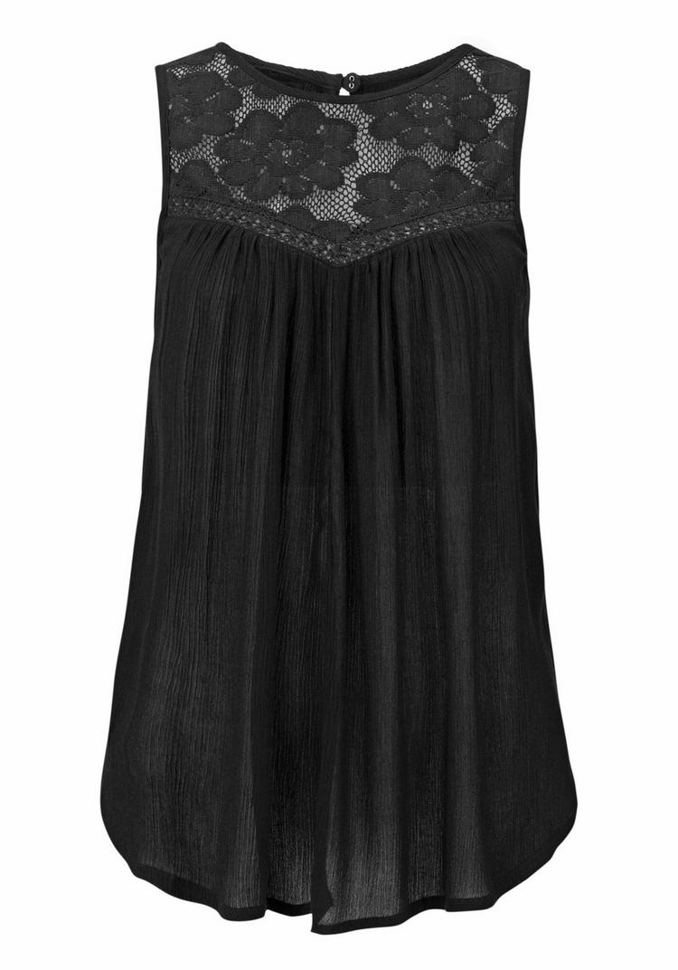 Buffalo Buffalo Crepebluse Langarmbluse Damen - schwarz - 0 | SportScheck