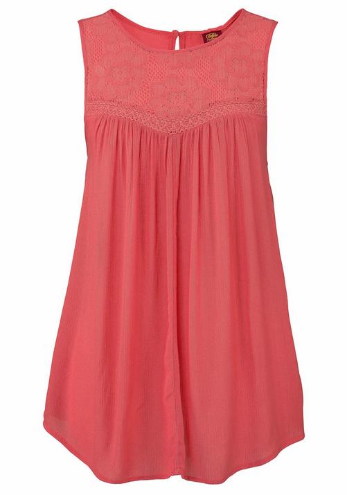 Buffalo Crepebluse Langarmbluse Damen