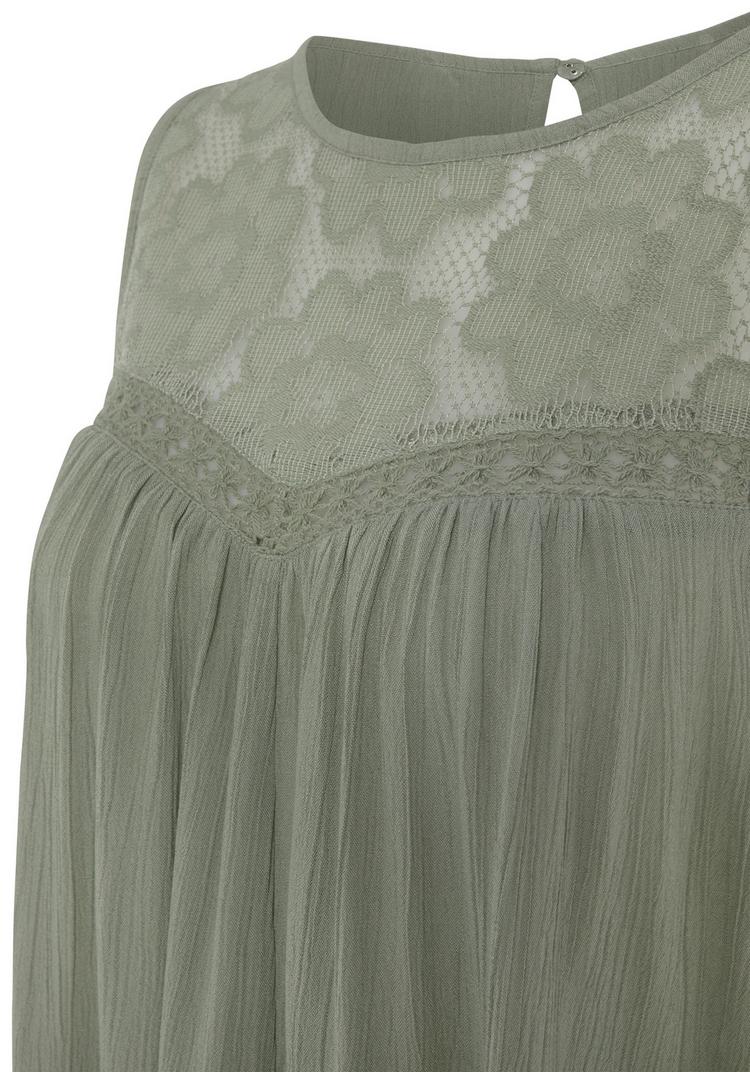 Buffalo Buffalo Crepebluse Langarmbluse Damen - salbeigr&uuml;n - 0 | SportScheck