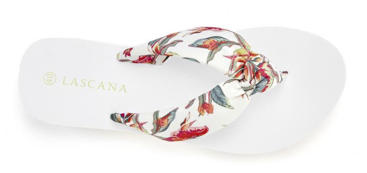 Lascana Lascana Badezehentrenner Zehentrenner Damen - wei&szlig; gebl&uuml;mt - 1 | SportScheck