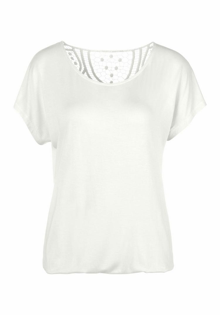 Vivance Vivance Kurzarmshirt T-Shirt Damen - creme - 0 | SportScheck