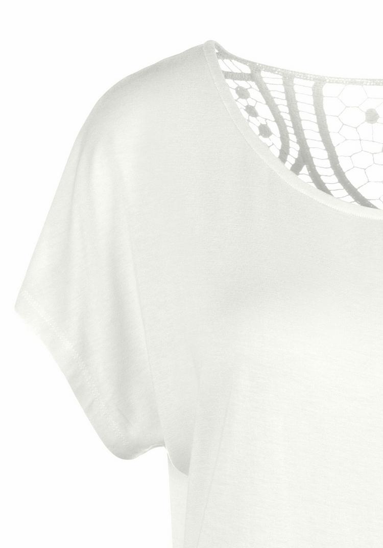 Vivance Vivance Kurzarmshirt T-Shirt Damen - creme - 0 | SportScheck