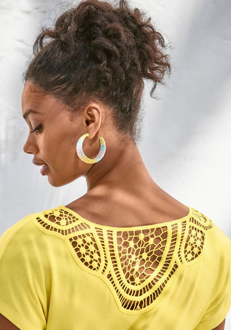 Vivance Vivance Kurzarmshirt T-Shirt Damen - gelb - 0 | SportScheck