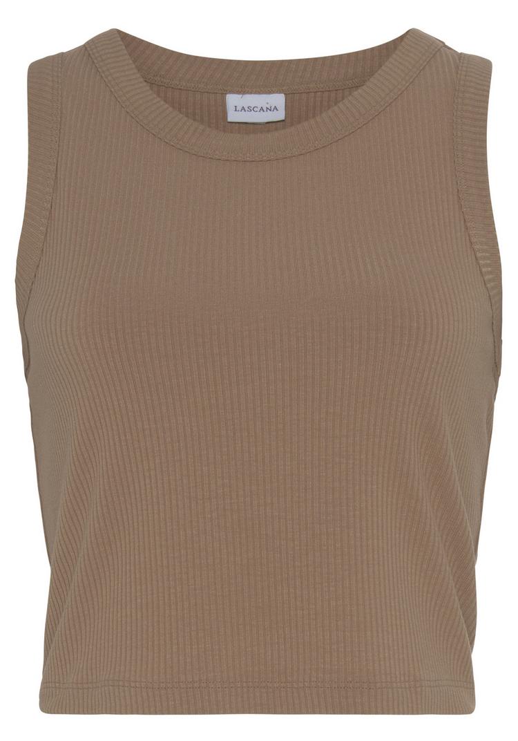 Lascana Lascana Crop-Top Croptop Damen - camel - braun - 0 | SportScheck
