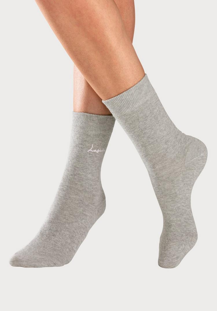 Lascana Lascana Basicsocken Socken Damen - jeans blau - hell blau - anthrazit - grau - altrosa - 1 | SportScheck