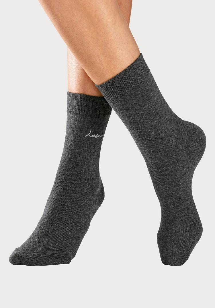 Lascana Lascana Basicsocken Socken Damen - jeans blau - hell blau - anthrazit - grau - altrosa - 2 | SportScheck