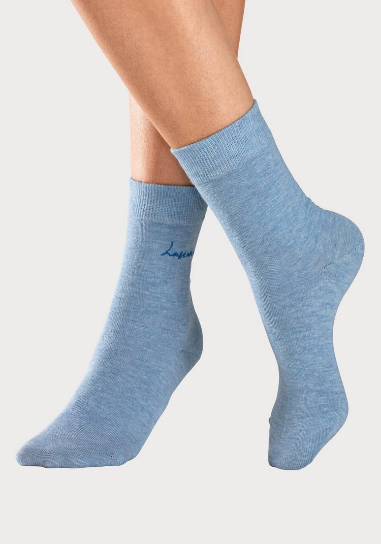 Lascana Lascana Basicsocken Socken Damen - jeans blau - hell blau - anthrazit - grau - altrosa - 1 | SportScheck