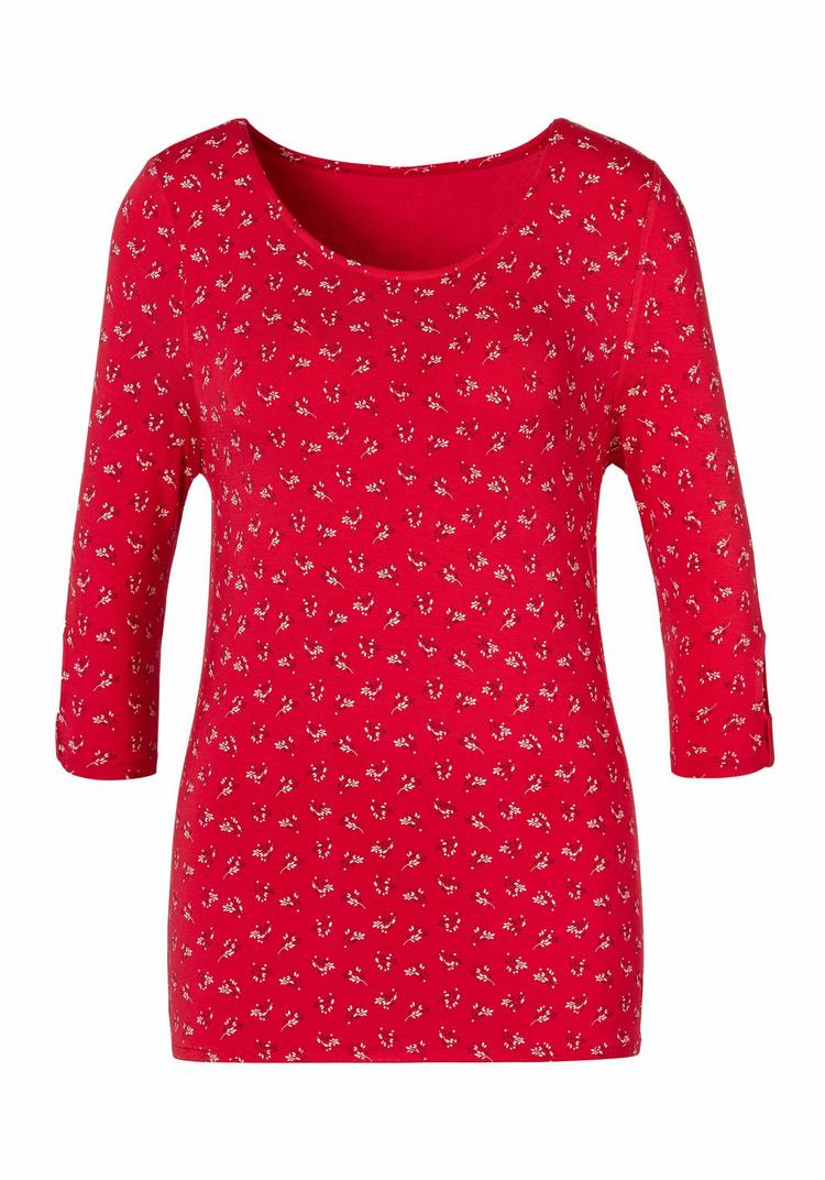 Lascana Lascana 3/4-Arm-Shirt Longshirt Damen - rot - 0 | SportScheck