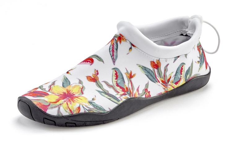 Lascana Lascana Badeschuh Wasserschuhe Damen - wei&szlig; Blume - 1 | SportScheck