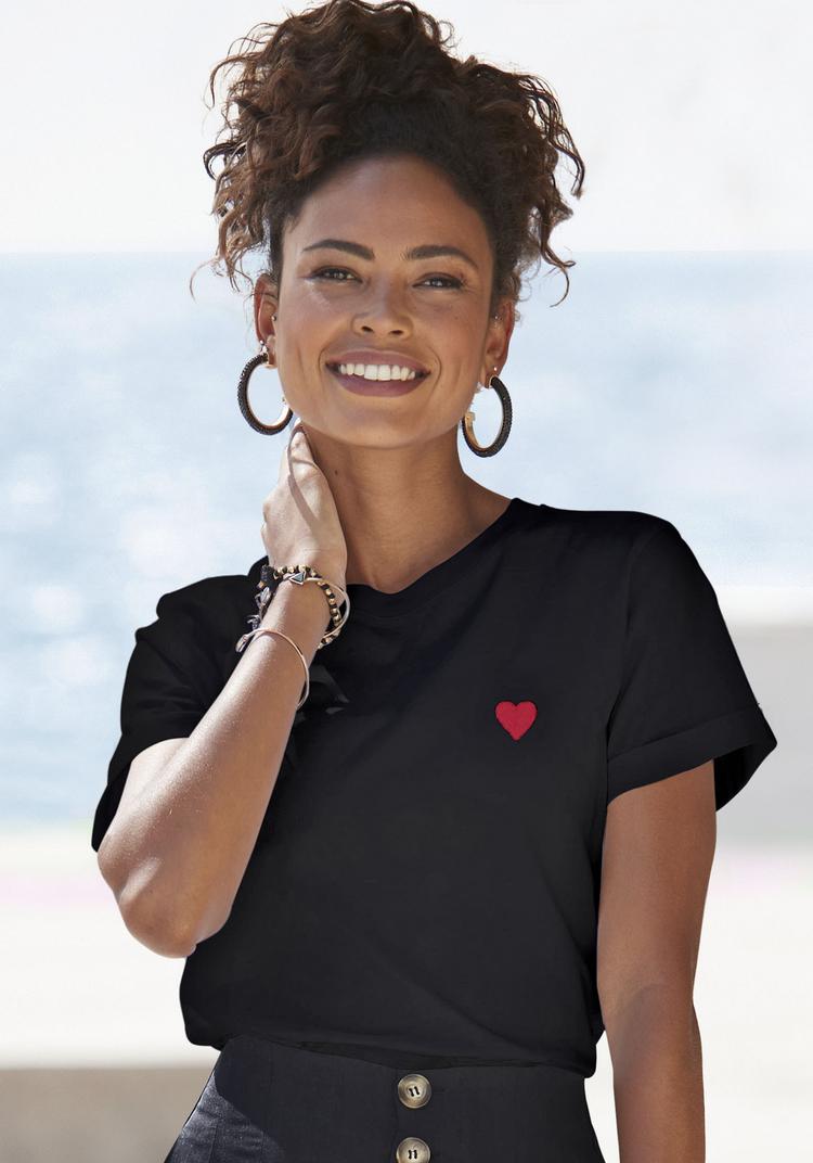 Lascana Lascana T-Shirt T-Shirt Damen - schwarz - 1 | SportScheck